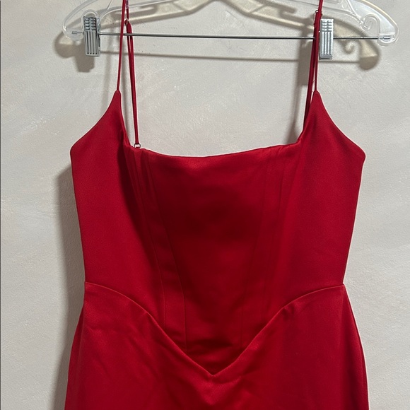 House of CB Olivette dress red size medium corset mermaid maxi satin glam - Picture 2 of 8